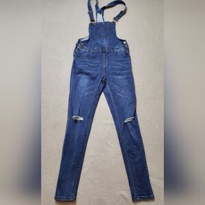 American Bazi Overalls Denim Distressed Size Medium